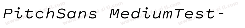 PitchSans MediumTest字体转换